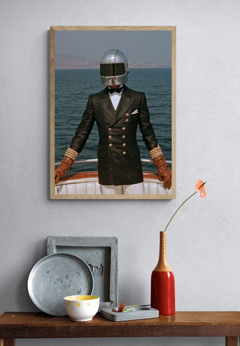 Helmeted Captain Portrait Print. — room view 3