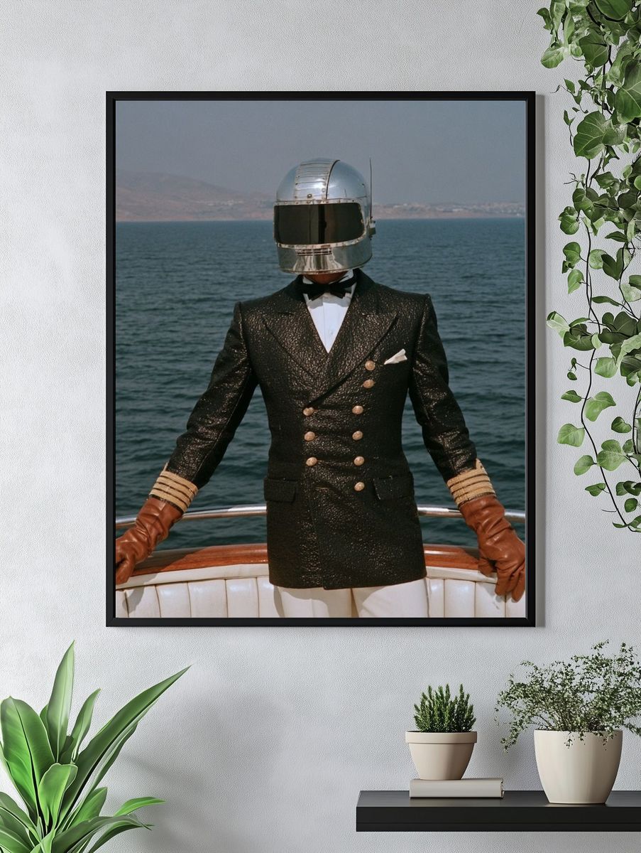 Helmeted Captain Portrait Print. — room view 4