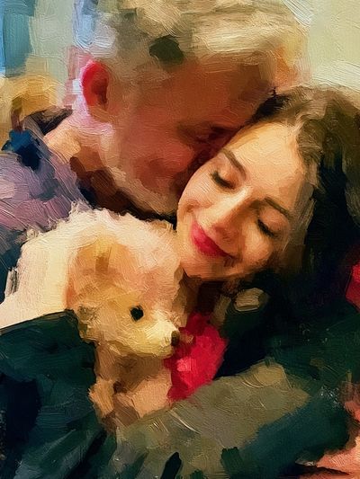 Mother and Child Oil Portrait Poster. poster