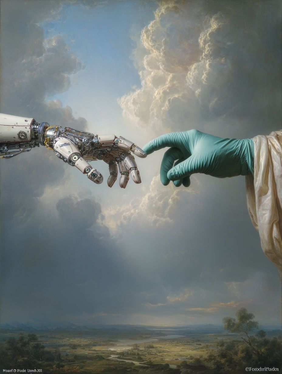 The Creation of AI — Fine Art Print. poster detail