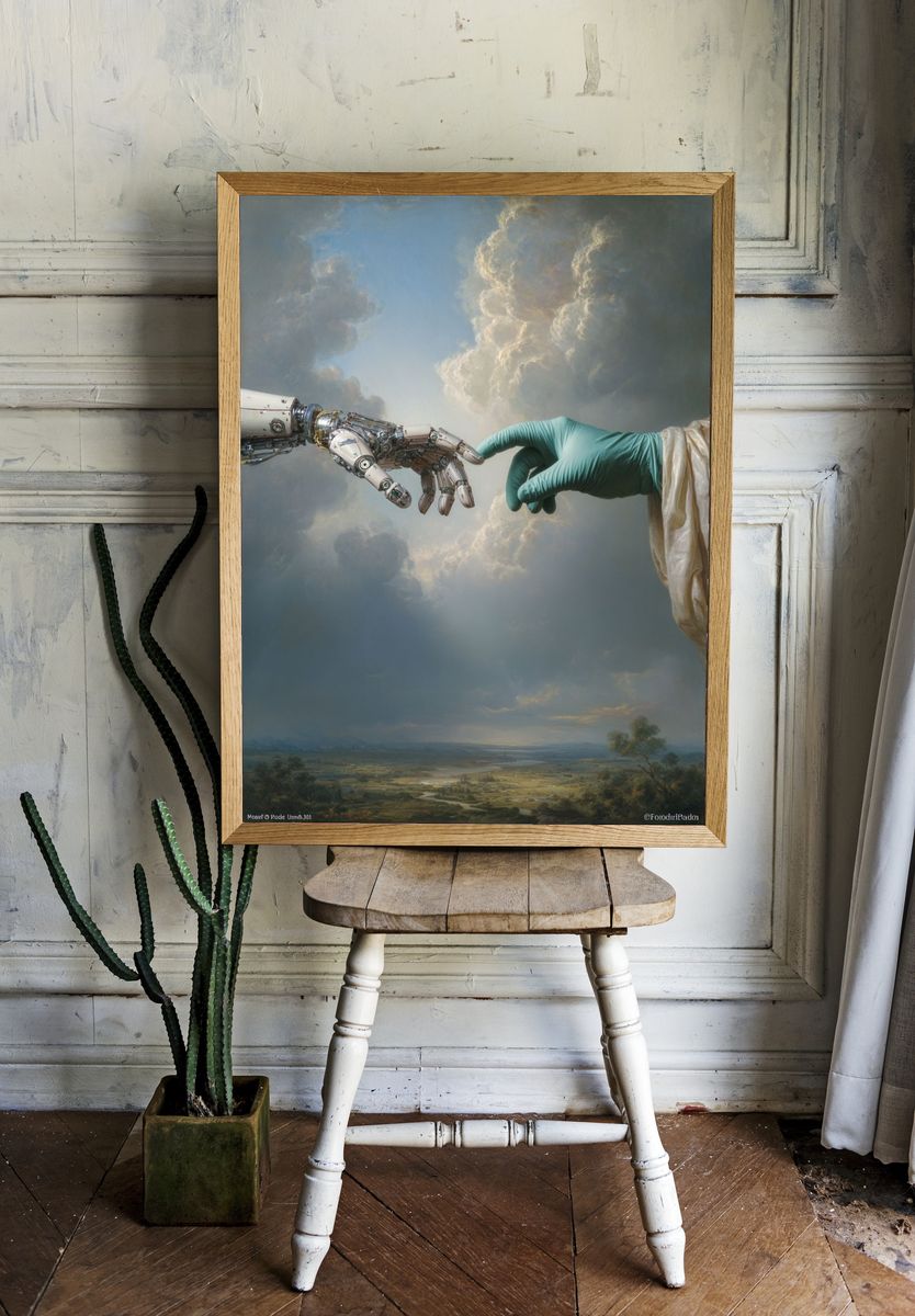 The Creation of AI — Fine Art Print. — room view 1