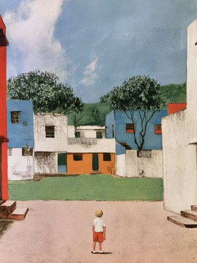 Village Courtyard Fine-Art Poster. poster