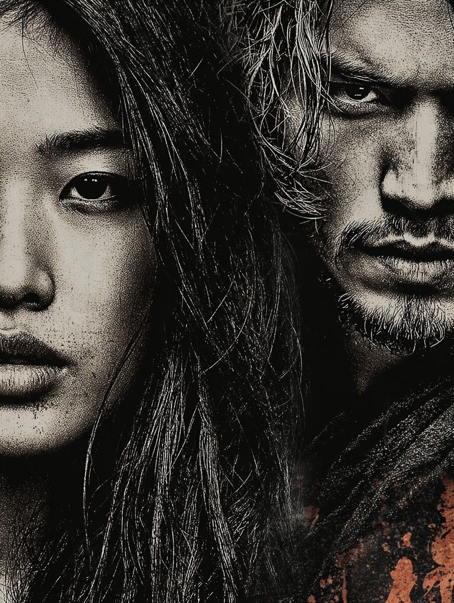 Dual Portrait Noir Print. poster detail
