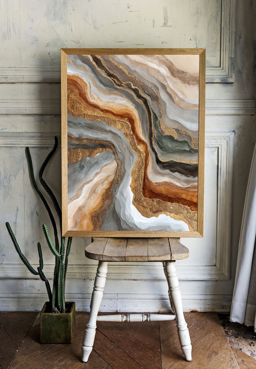 Abstract Geode — Fine Art Print. — room view 1