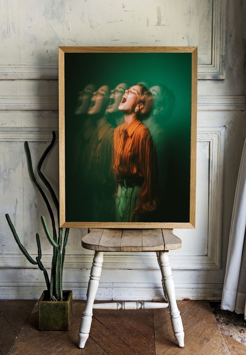 Screaming Woman — Fine Art Print room preview