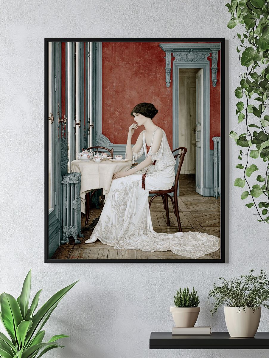 Elegant Woman in Interior Fine-Art Poster. — room view 4