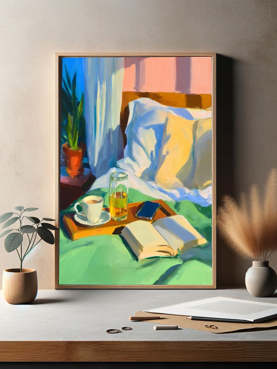 Cozy Morning — Fine Art Print. — room view 2