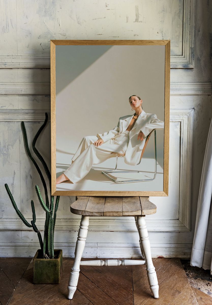 Minimalist Fashion Portrait Poster. — room view 1
