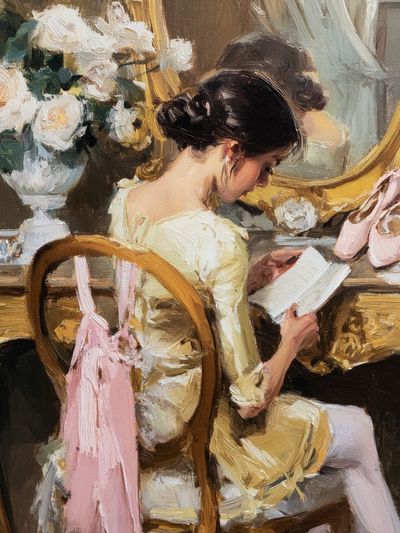 Ballet Dresser Portrait Print. poster