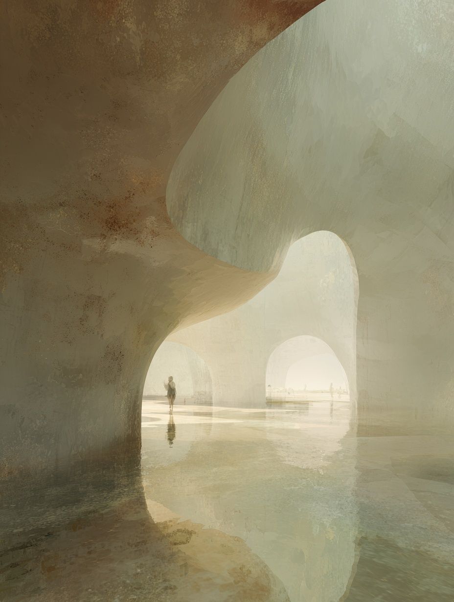 Abstract Architectural Landscape Poster. poster — fine-art art