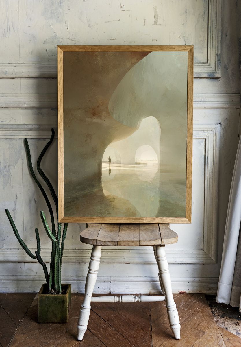 Abstract Architectural Landscape Poster room preview
