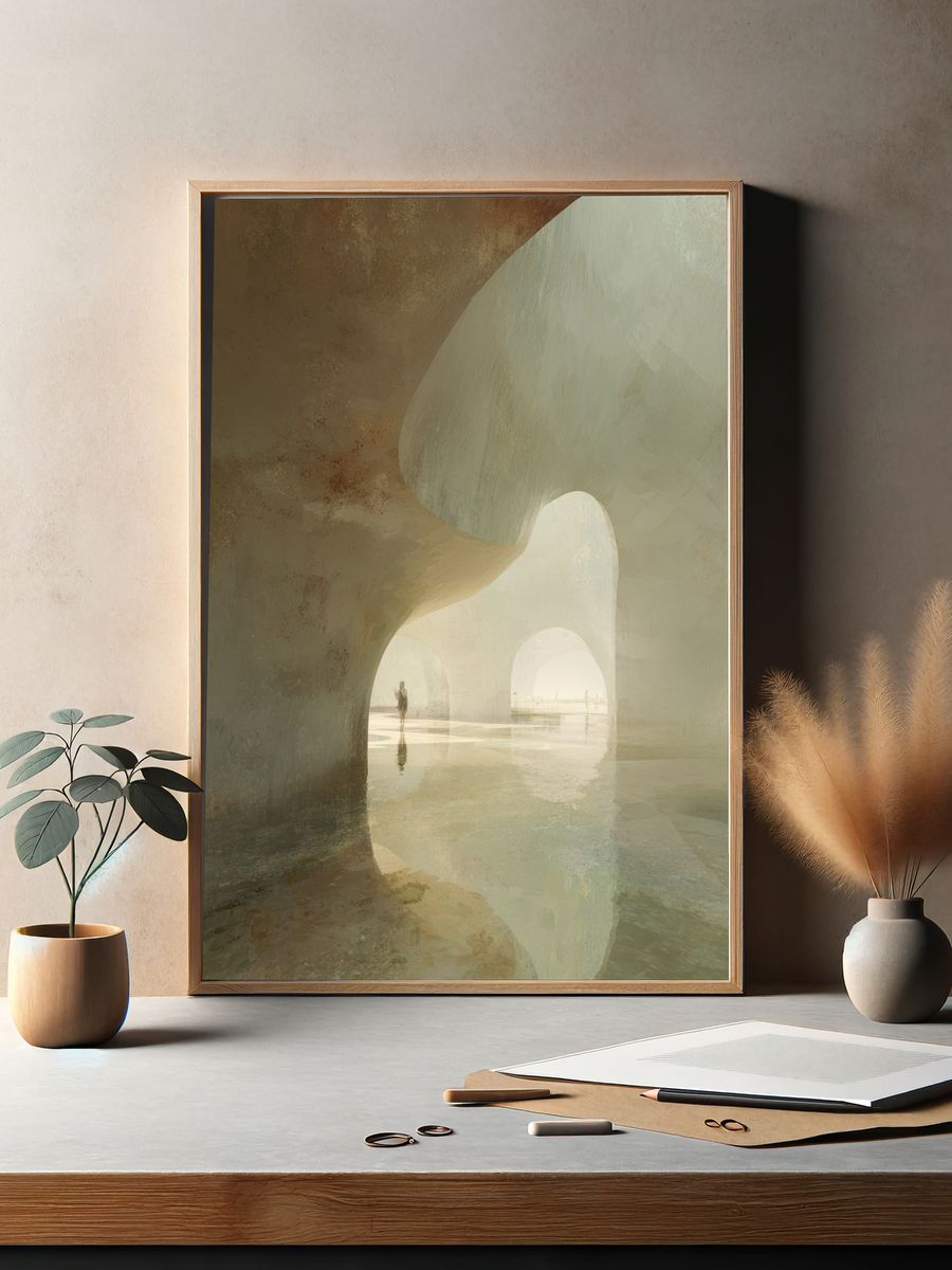 Abstract Architectural Landscape Poster. — room view 2