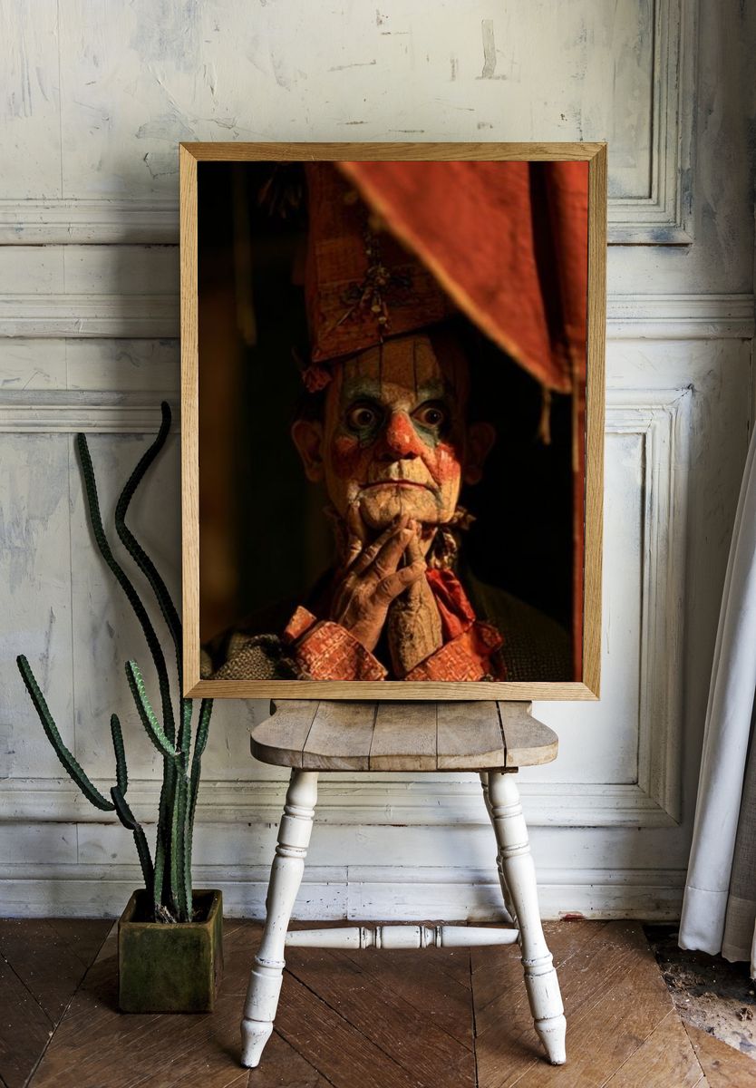 Creepy Puppet Portrait Poster. room preview