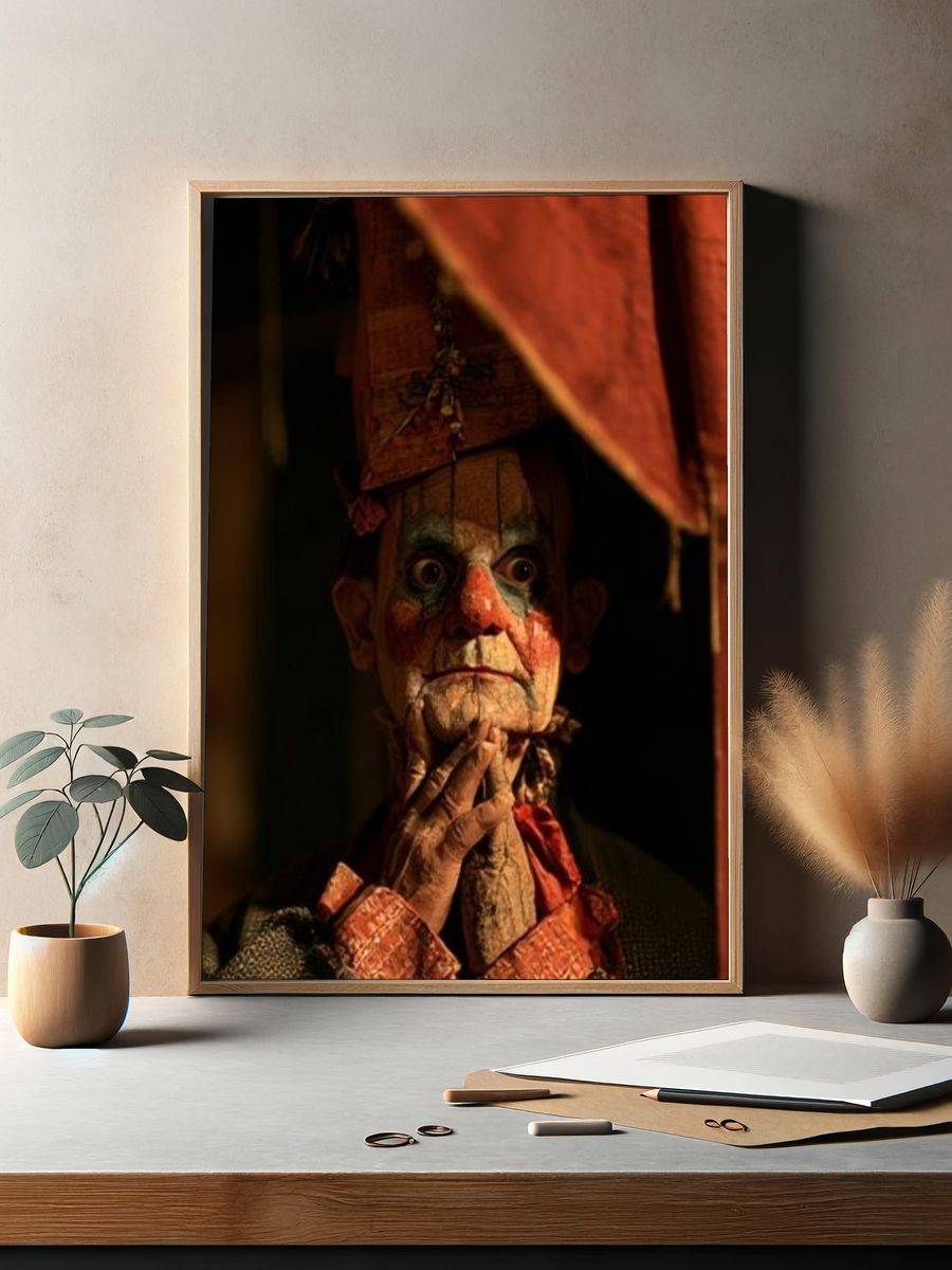Creepy Puppet Portrait Poster. — room view 2