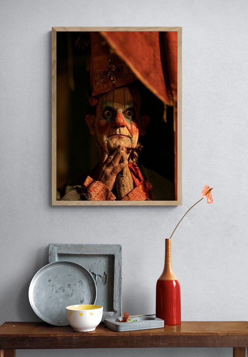 Creepy Puppet Portrait Poster. — room view 3