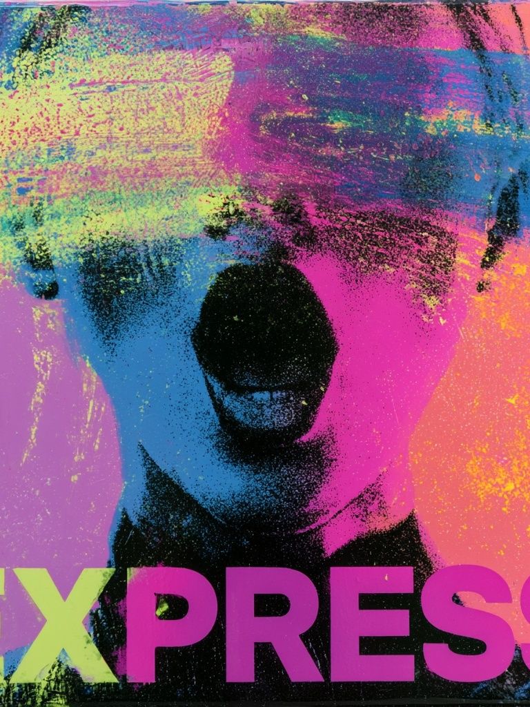 Express Neon Pop-Art Poster. poster detail