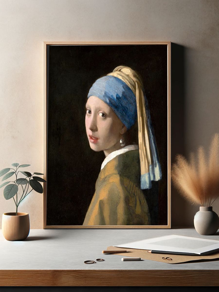 Girl with a Pearl Earring — Fine Art Print. — room view 2