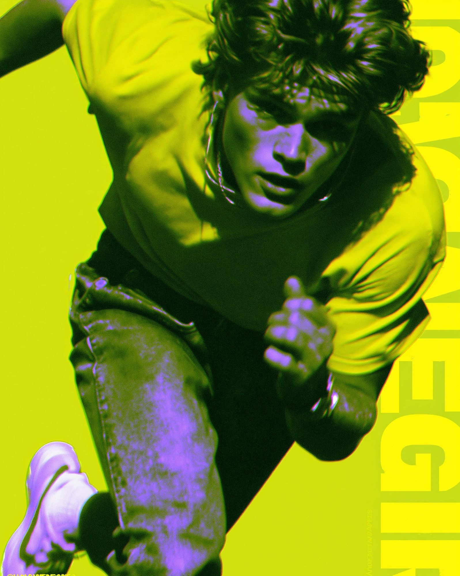 Dynamic Runner Pop Art Poster. poster detail