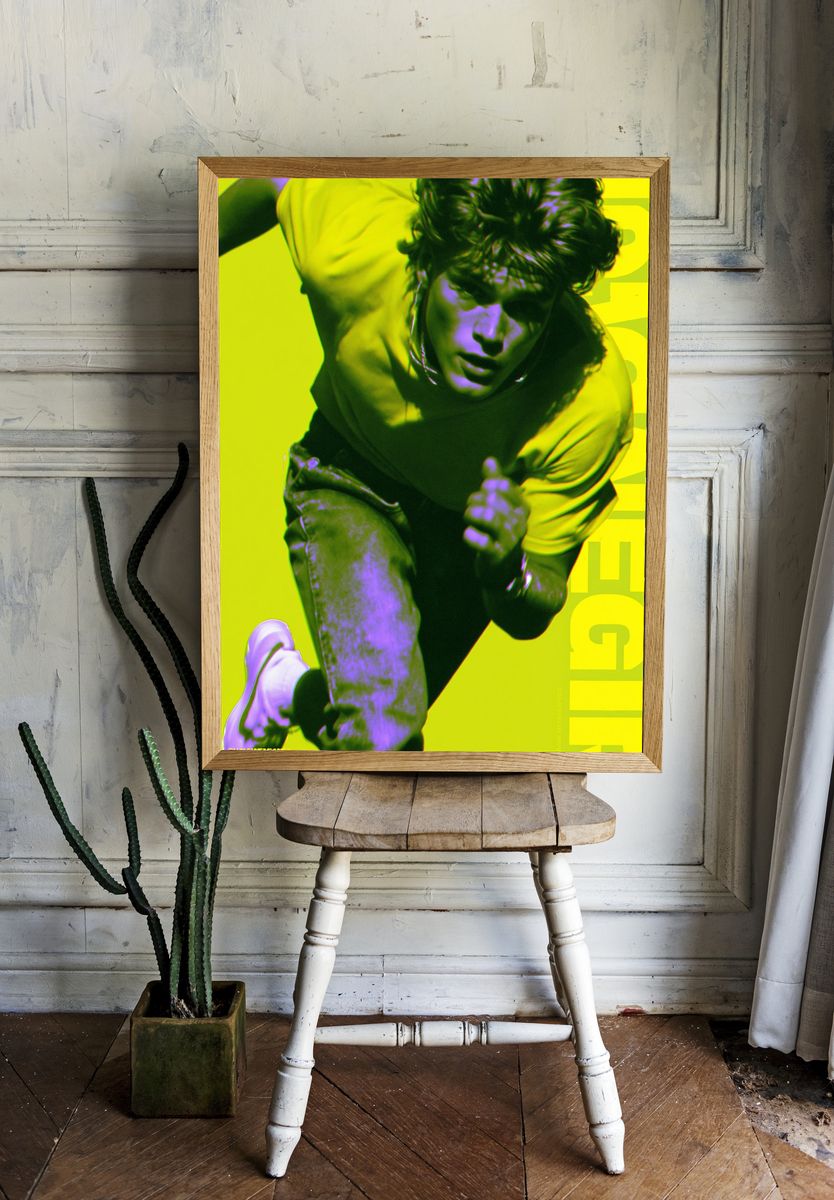 Dynamic Runner Pop Art Poster. room preview