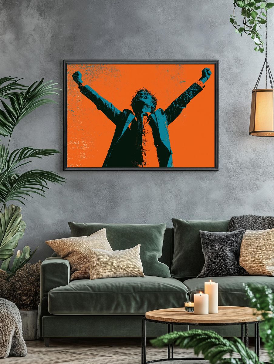 Victory Pose Pop Art Poster. — room view 4