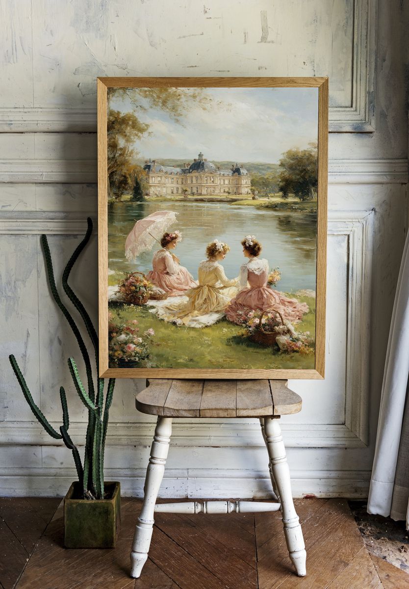 Ladies by the Lake Fine-Art Poster. — room view 1