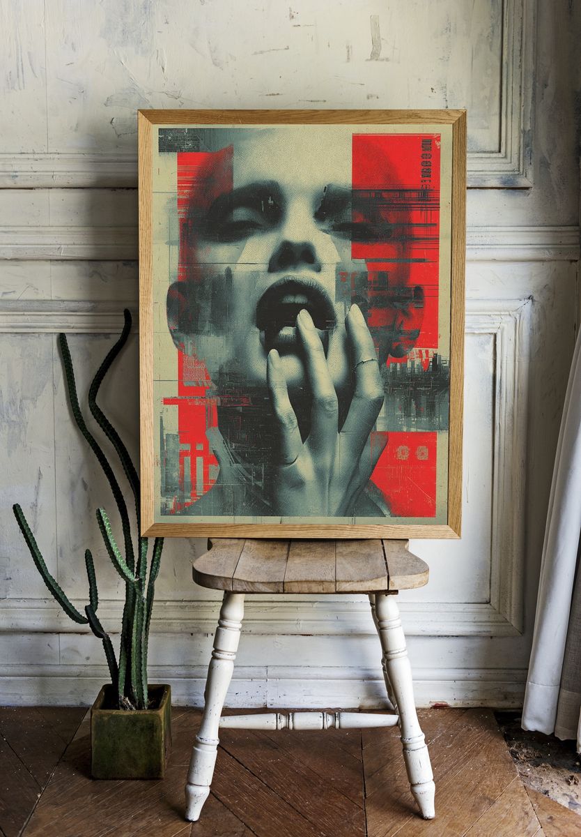 Abstract Portrait — Fine Art Print. room preview