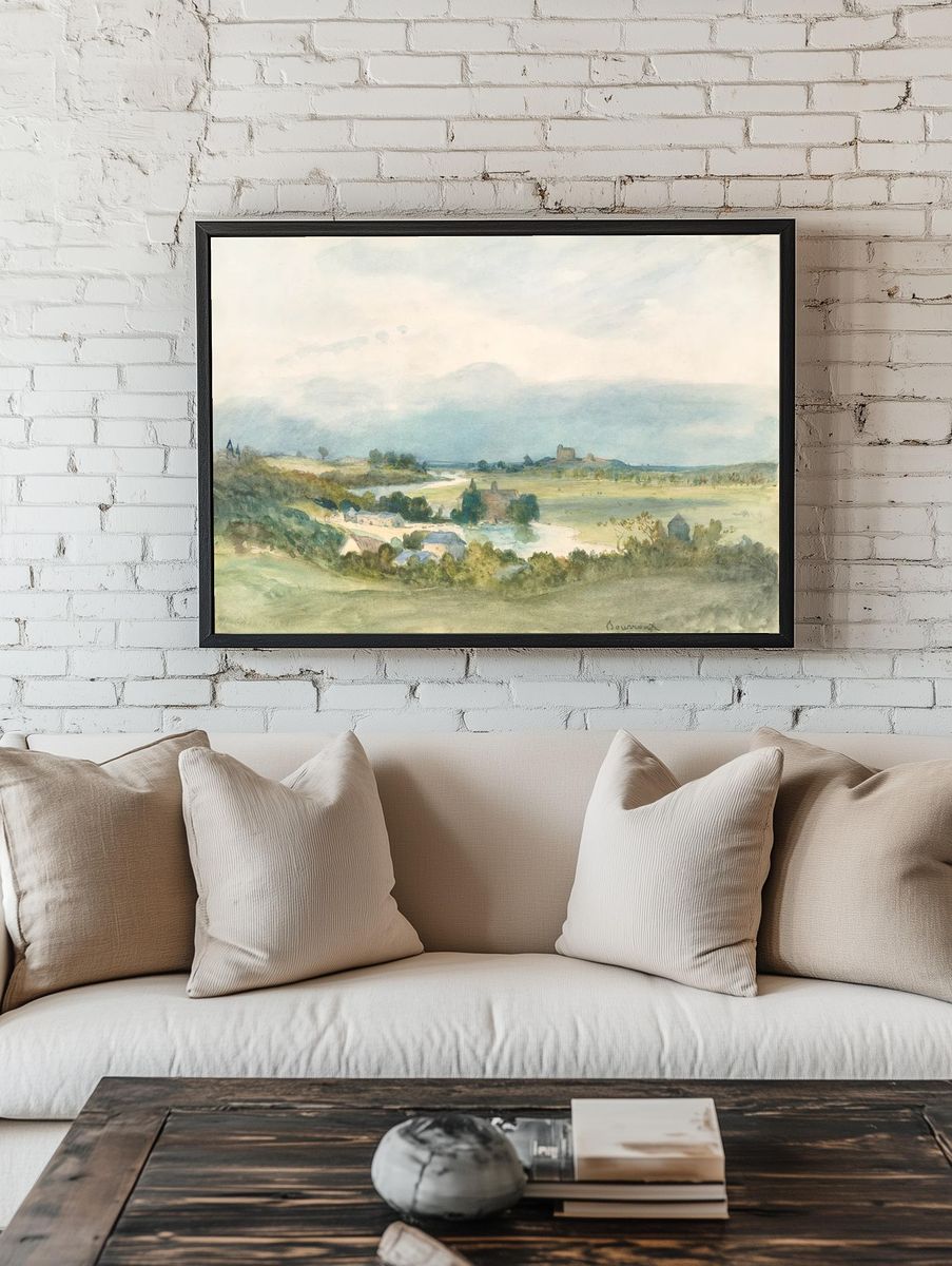 Extensive landscape prospect fortified building. room preview