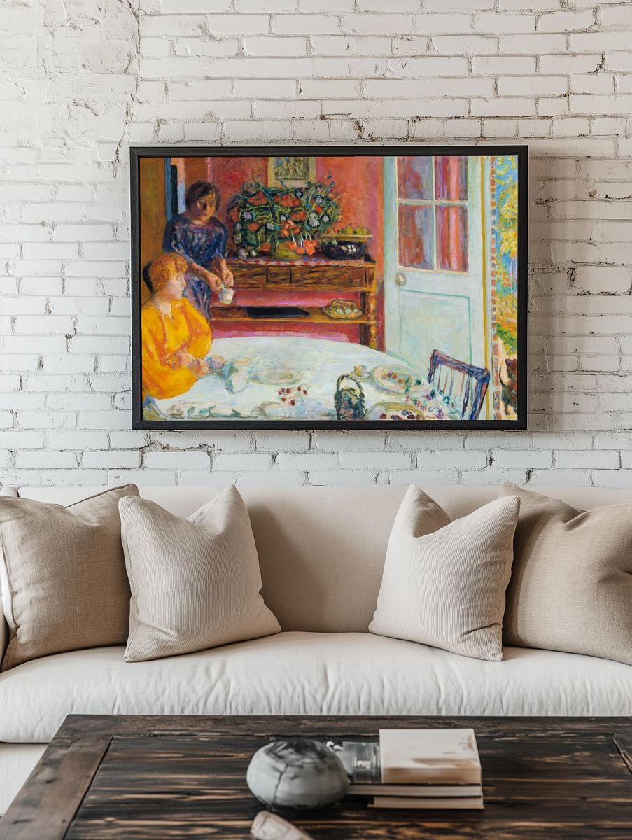 Intimate Tea Gathering — Fine Art Print room preview
