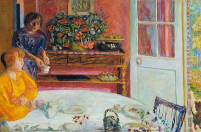 Intimate Tea Gathering — Fine Art Print. poster print