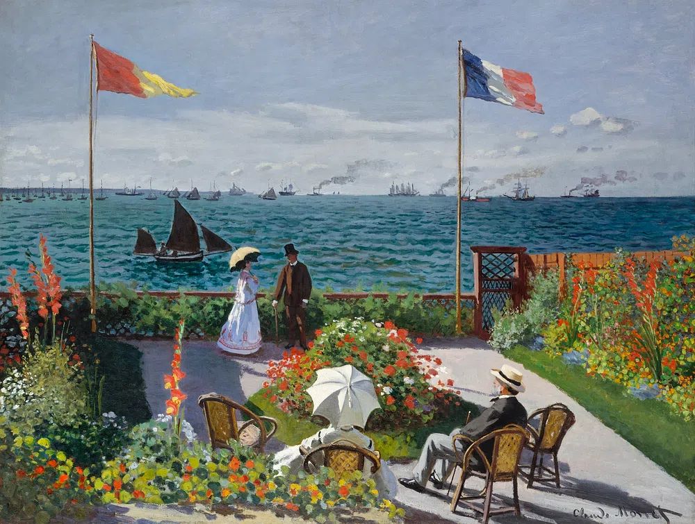Garden Sainte-Adresse Claude Monet. poster — fine-art art