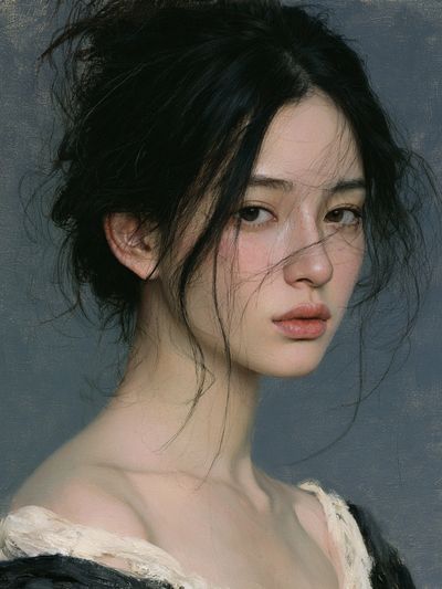 Contemplative Portrait Fine-Art Poster.