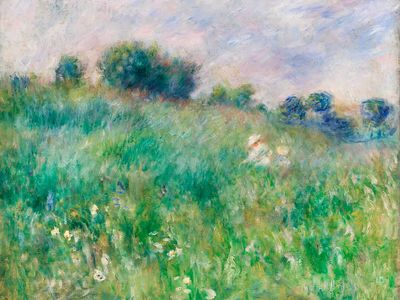 Impressionist Meadow Landscape Poster.