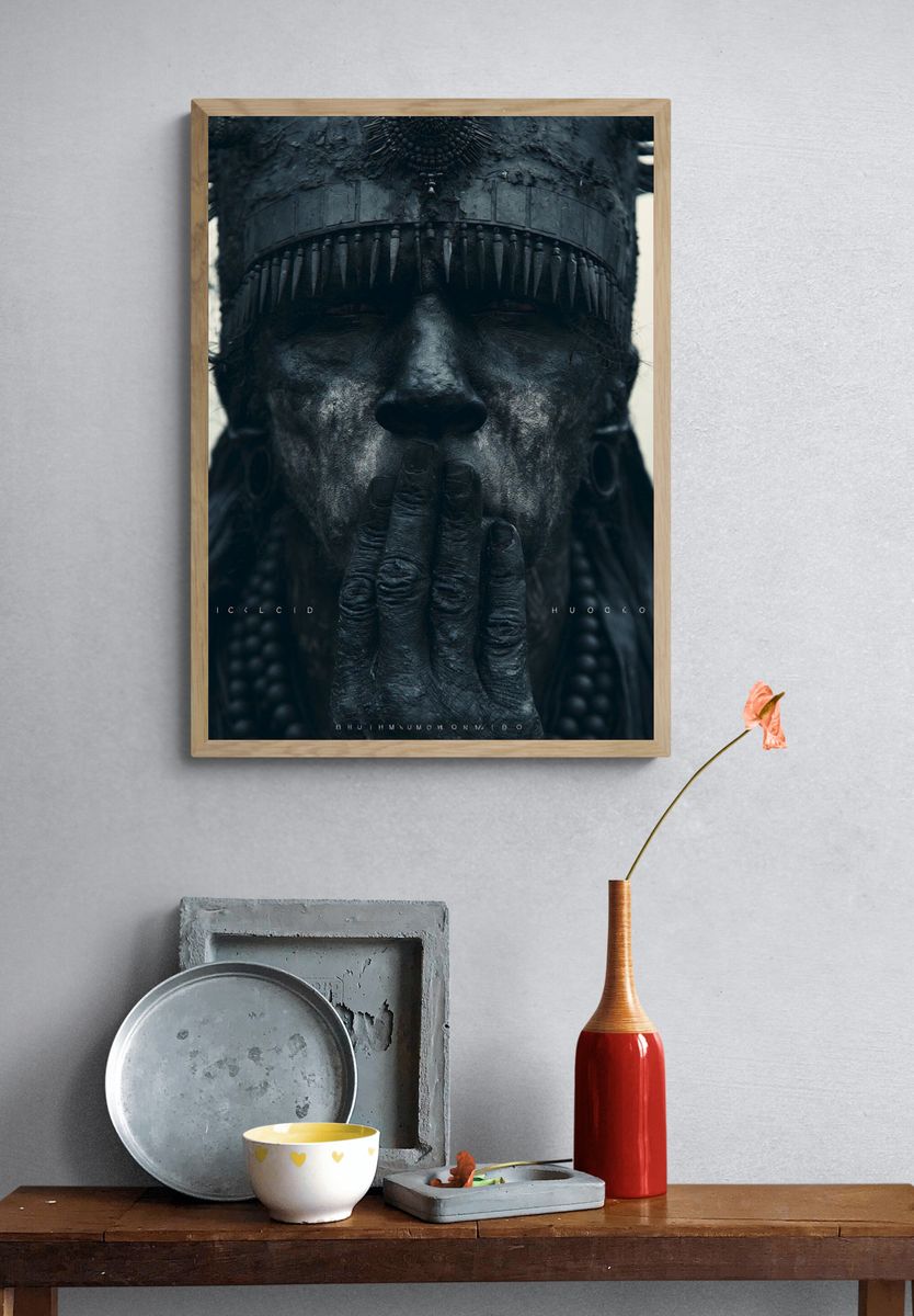 Mystic Tribal Portrait Print. — room view 3