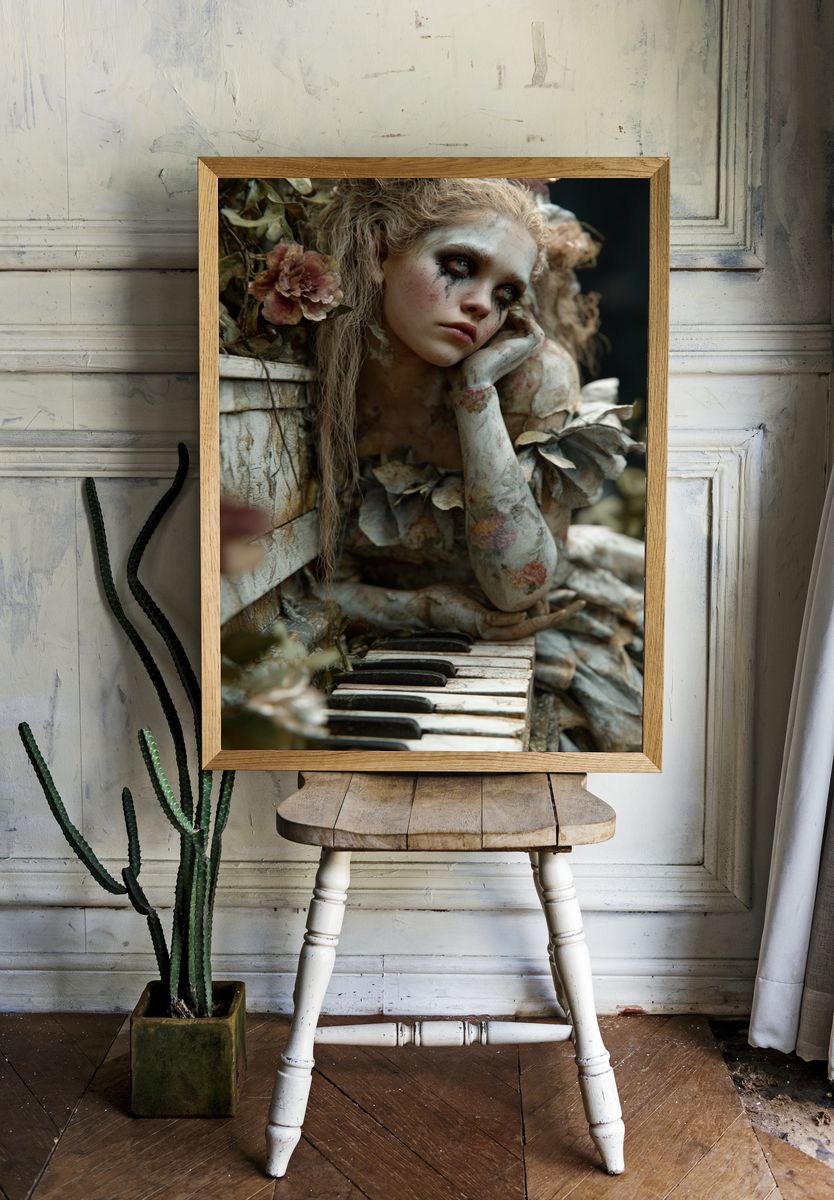 Melancholic Muse — Fine Art Print room preview