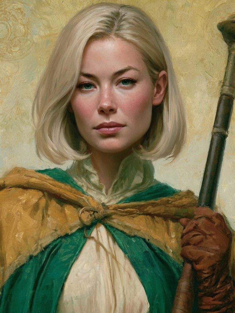 Blonde Fantasy Portrait Print. poster — fine-art art