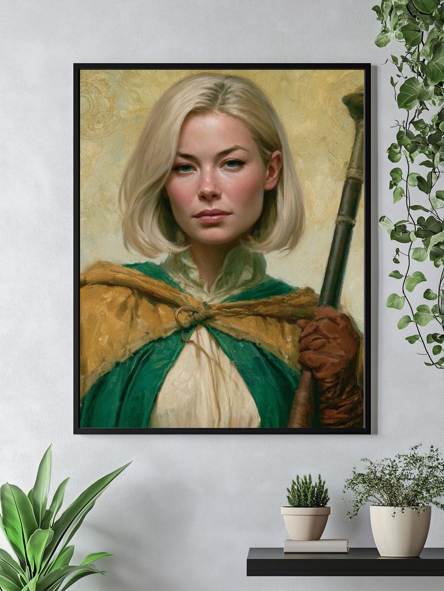 Blonde Fantasy Portrait Print. — room view 4