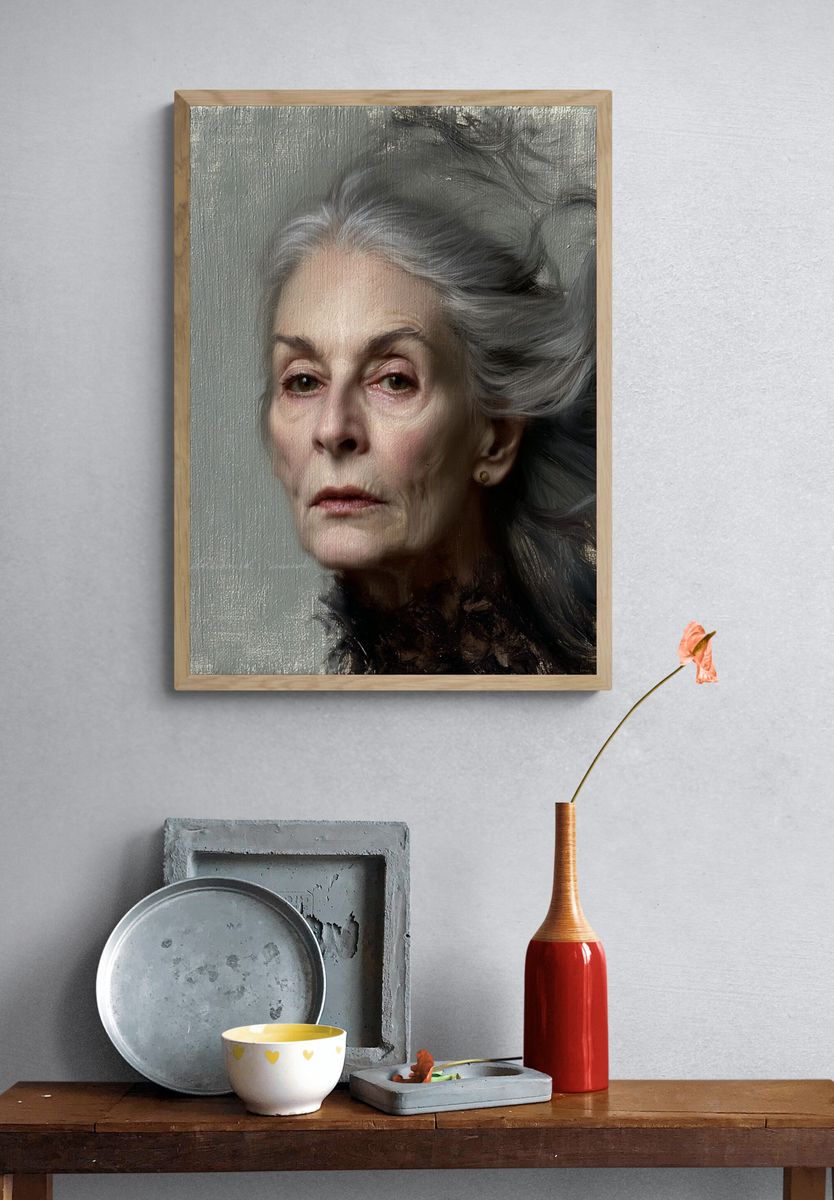 Ethereal Elder Portrait Print. — room view 3