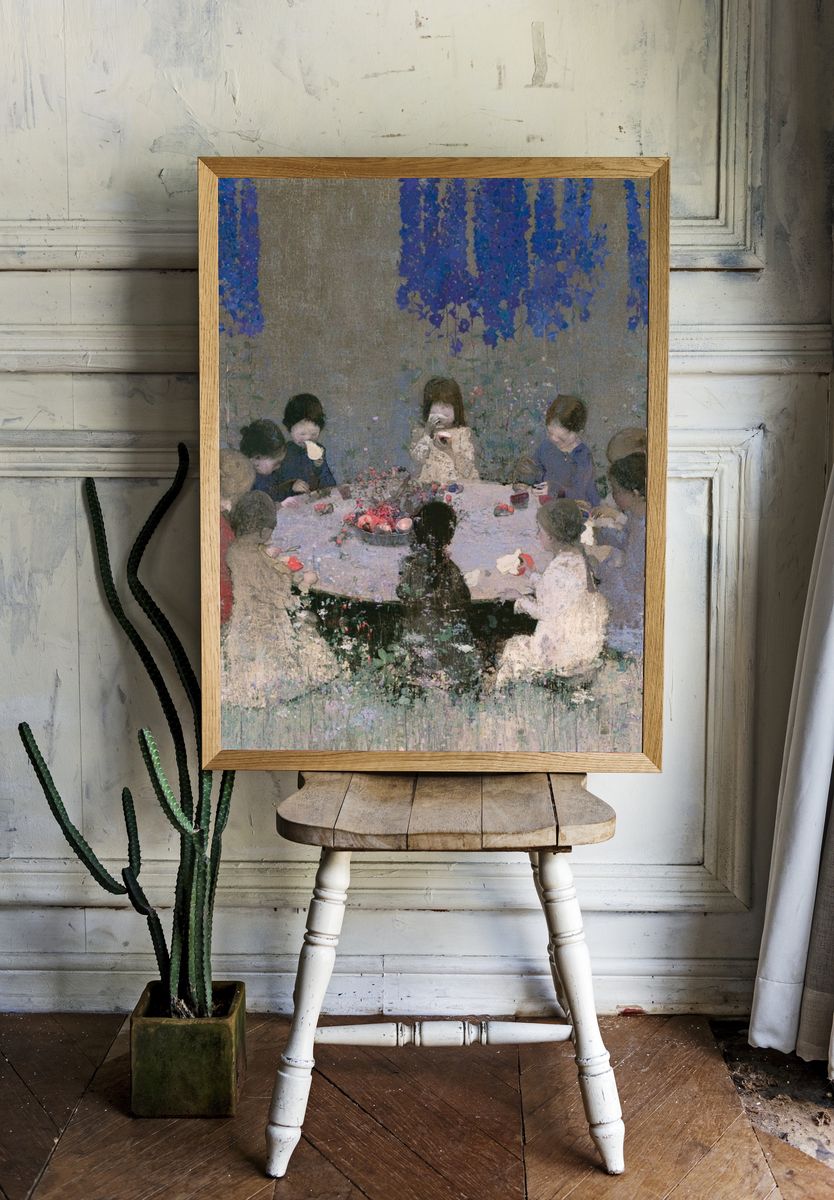 Children at Table Fine-Art Poster. — room view 1