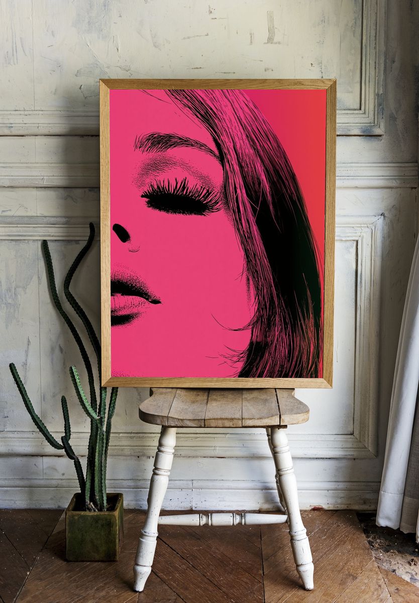 Pop Art Woman Portrait Poster. room preview