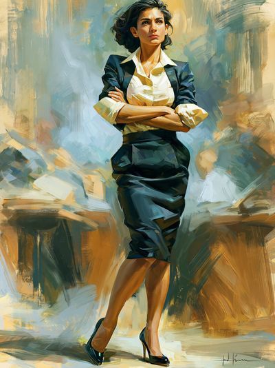 Confident Woman Portrait Print. poster