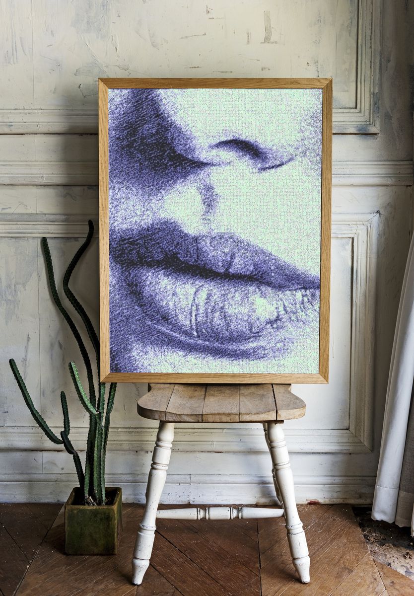Abstract Lips — Fine Art Print room preview