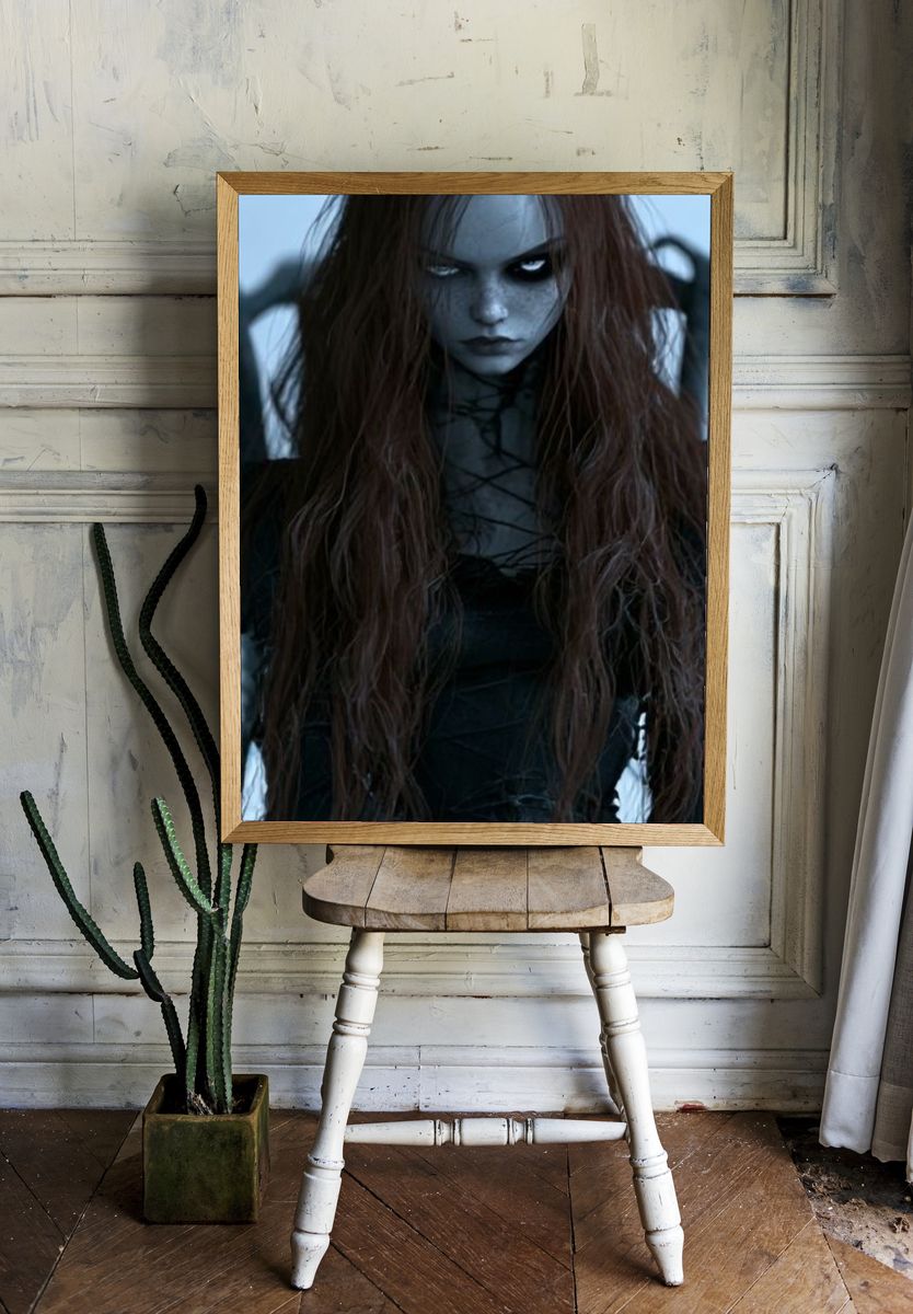 Gothic Doll Portrait Poster. room preview