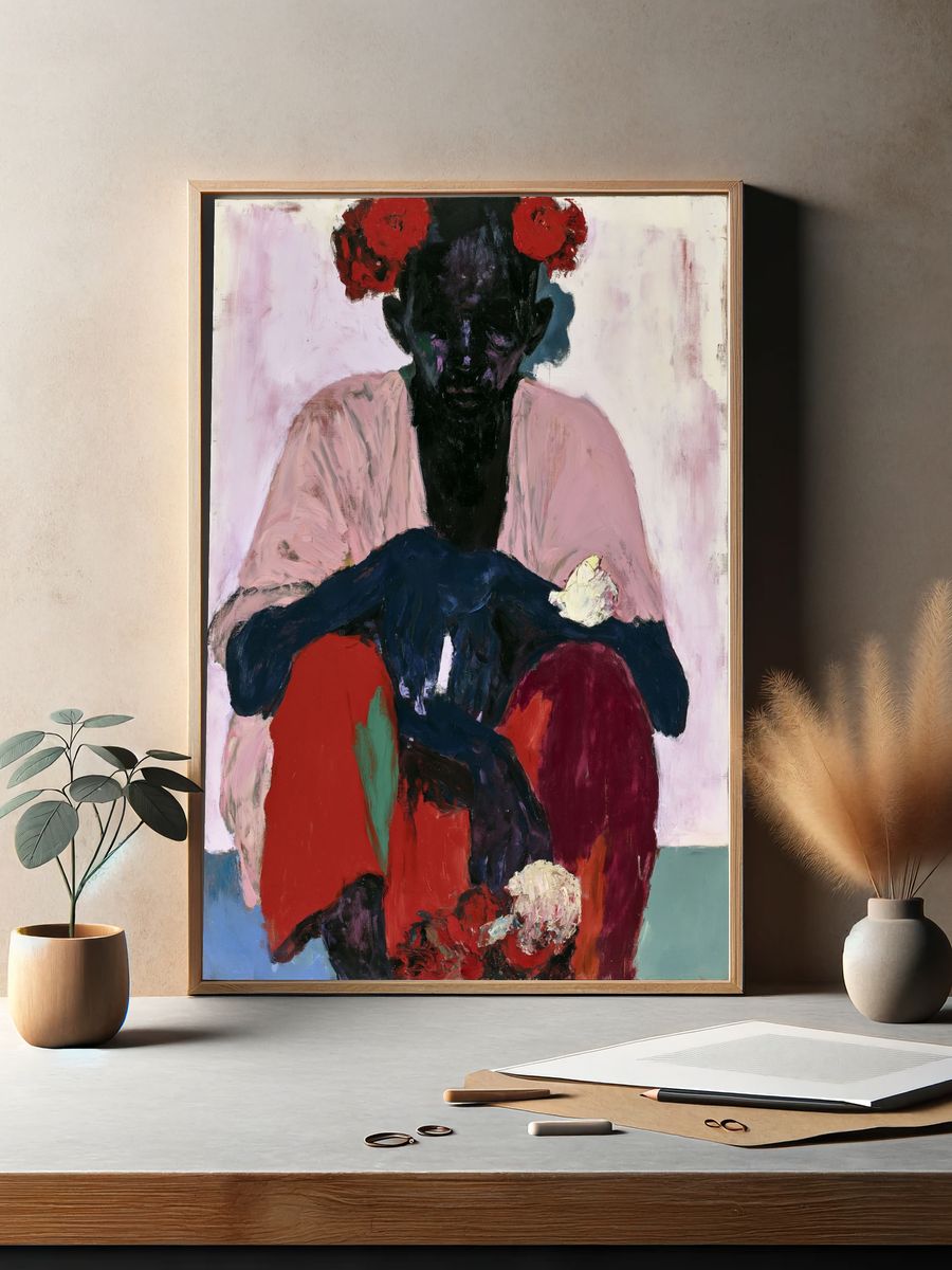 Abstract Figure Portrait Print. — room view 2