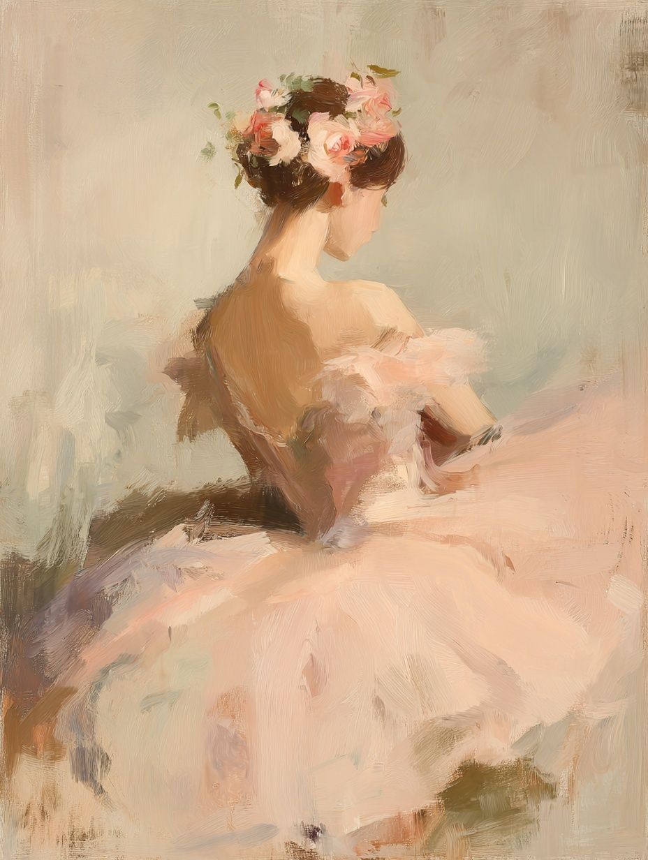 Ballerina in Bloom Fine-Art Print. poster — fine-art art