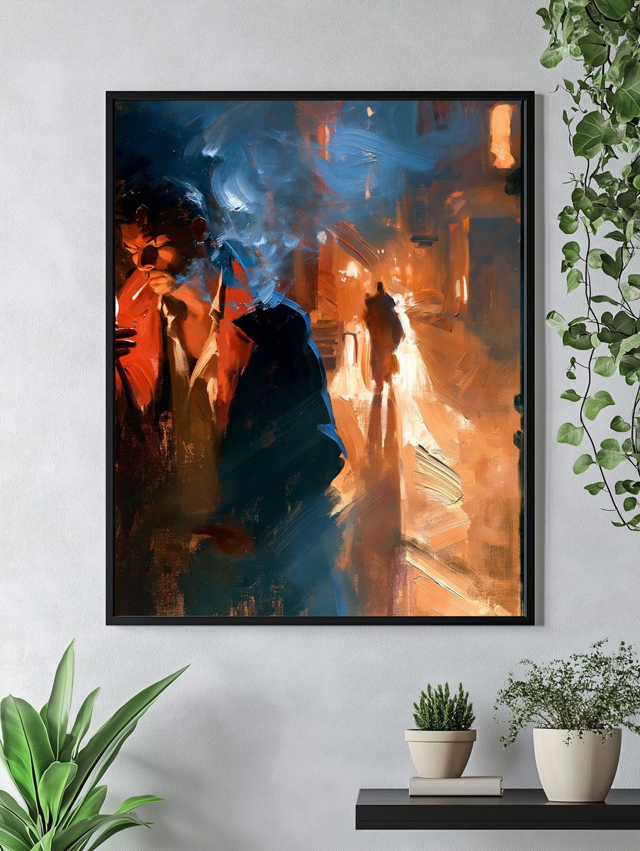 Noir Candlelight Portrait Print. — room view 4