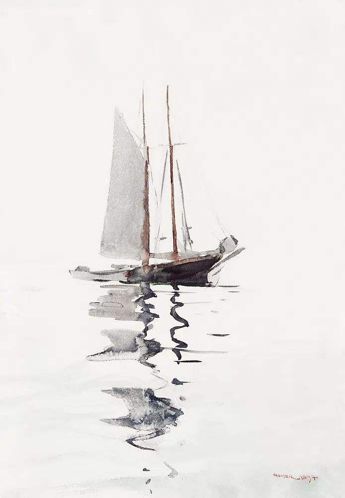Two–masted Schooner Dory (1894) Winslow. poster — fine-art art