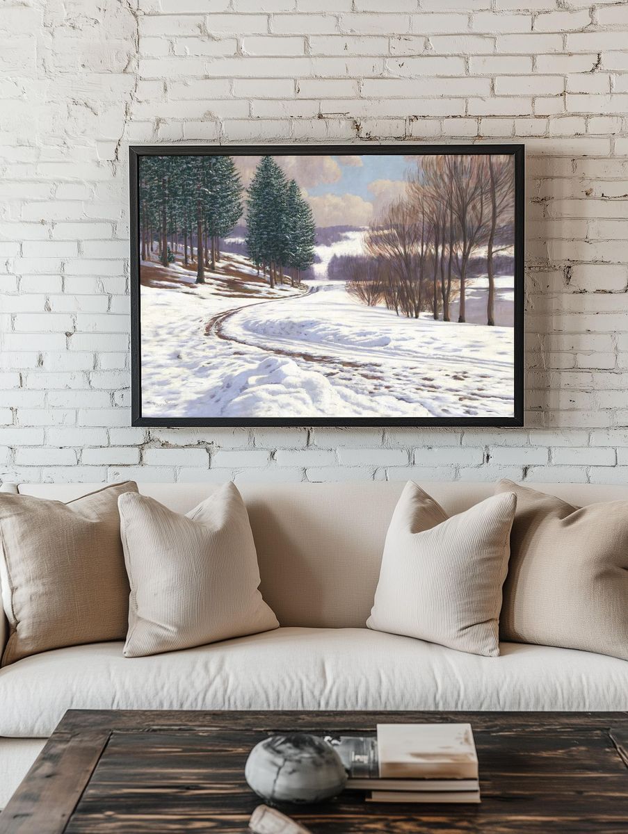 Winter country (1920), vintage nature. room preview