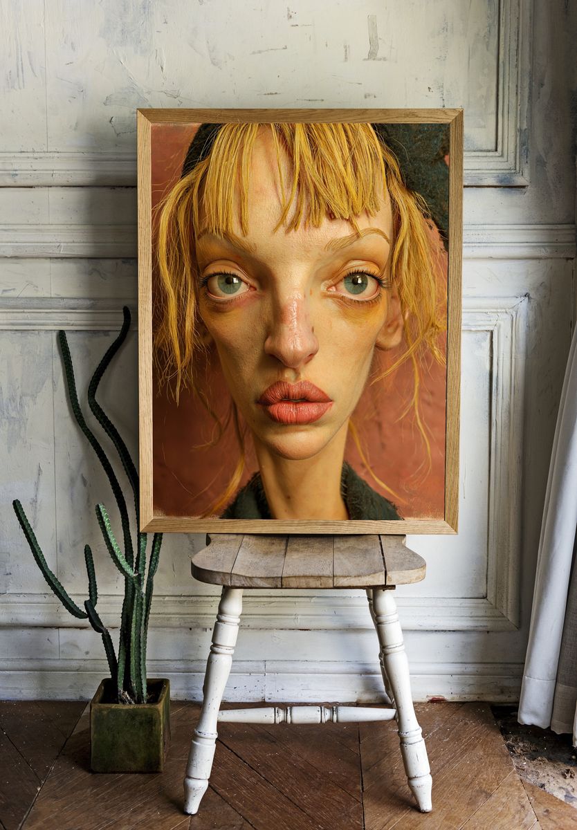 Surreal Portrait Fine-Art Poster. — room view 1