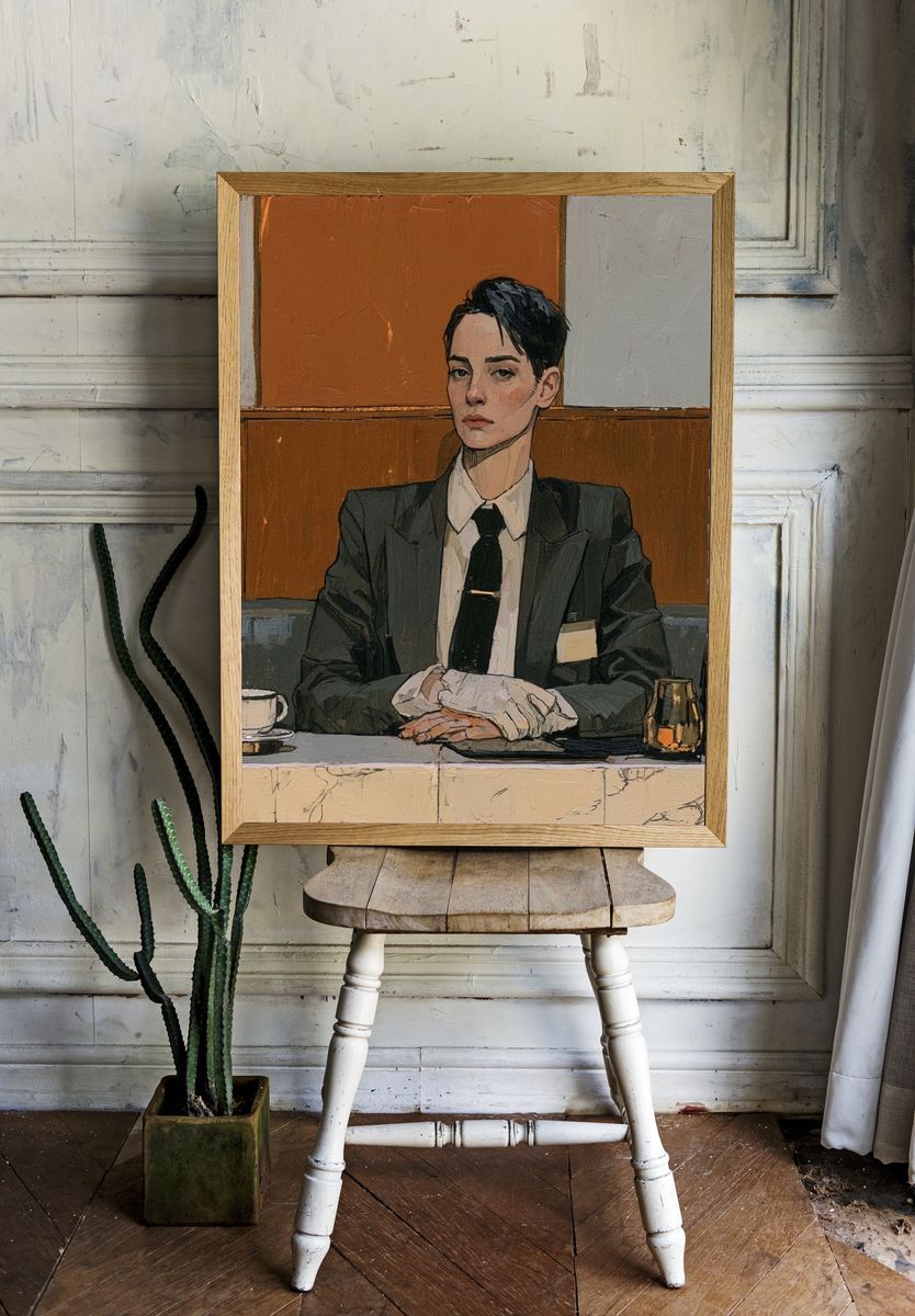 Suited Portrait — Fine-Art Print. room preview