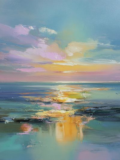 Serene Ocean Sunset — Fine Art Print. poster